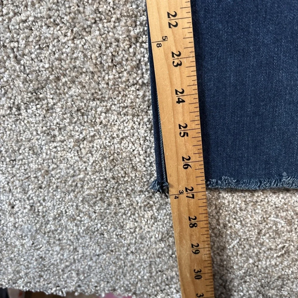 Hudson Jeans‎ Women 25 Dark Wash Collin Skinny Stretch Denim Low Rise Raw Hem - Picture 9 of 14